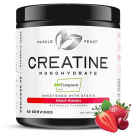 Muscle Feast Creapure Creatine Monohydrate Powder, Vegan Keto Friendly Gluten-Free Easy to Mix, Muscle Recovery Supplement, Creatine for Muscle Growth