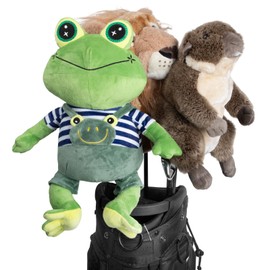 Animal Style Golf Driver Headcover, Green Frog Golf Club Head Covers for 1 Wood 460cc, 450cc fits for All Brand Gifts for Golfer