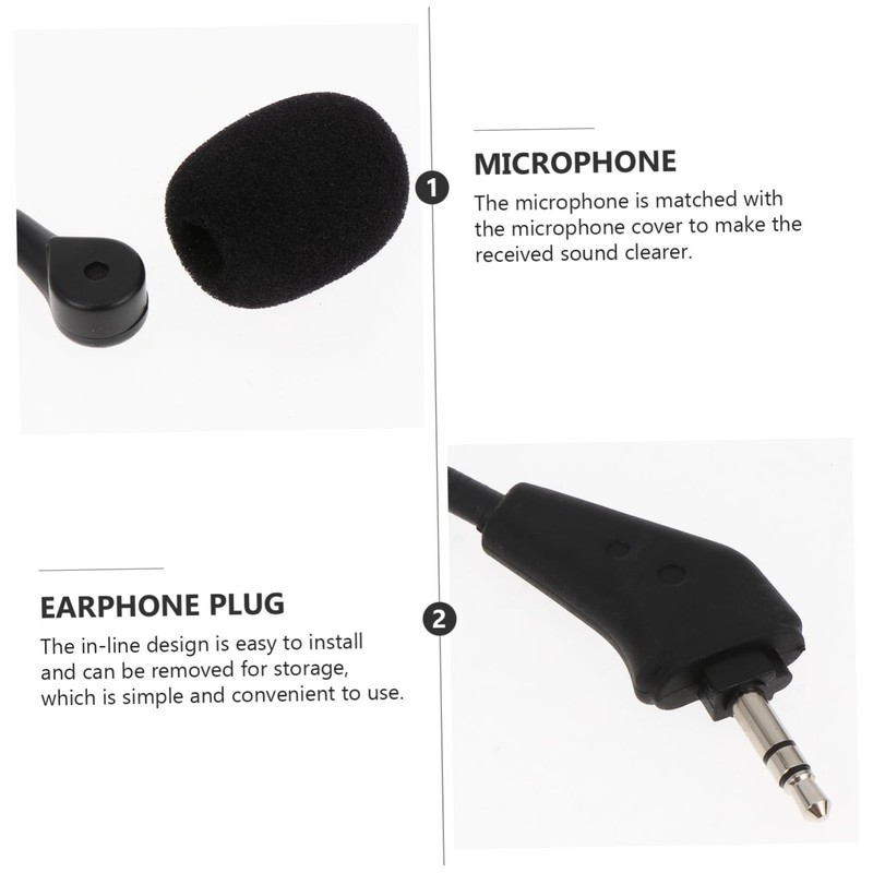 VICASKY 3pcs Wired Headset Microphone Noise Cancellation for Lectures Live