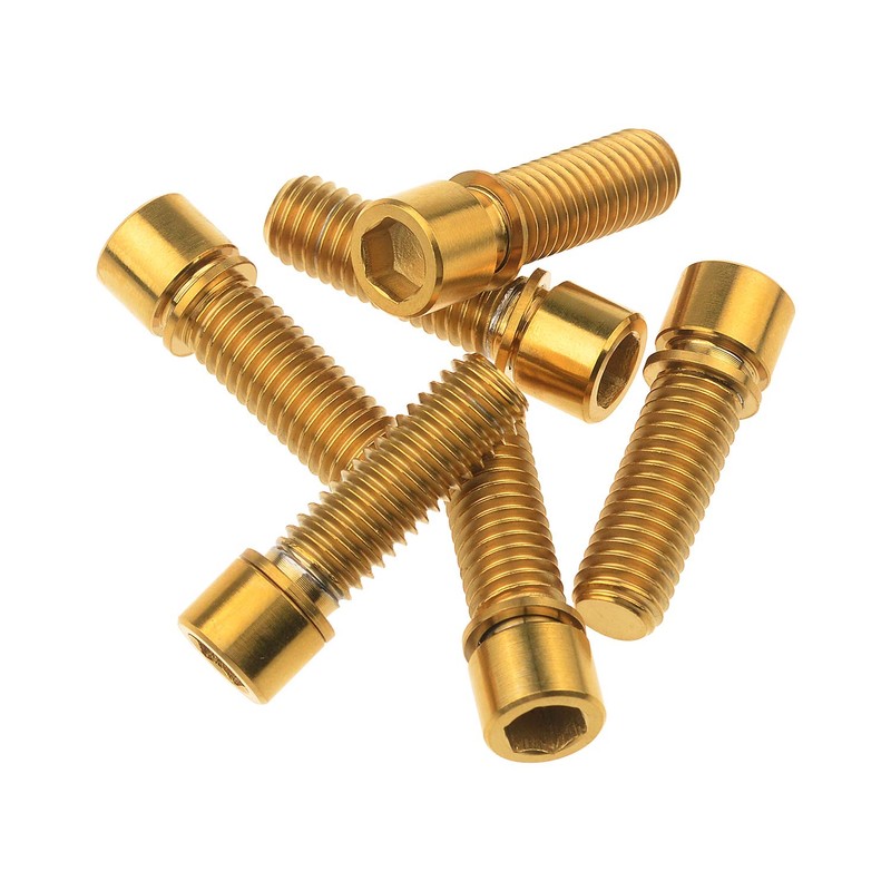 Wanyifa M8 x 25mm Titanium Ti Bolt with Washer for