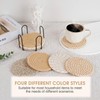 pijiuoi Drink Coaster, 8 Pack, Multi-Color 2, Cotton and Linen,