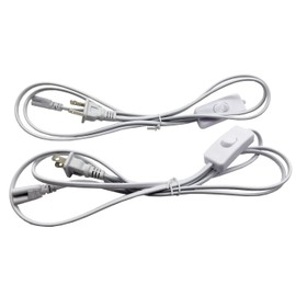 Traovien T5 T8 LED Wire Connector Power Cord LED Tube Power Extension Cord with on/Off Plug for LED T5 T8 Light Tube Integrated LED Light Fixture Extension Cable Wire (1.8M/6Ft 3pin 2PCS)