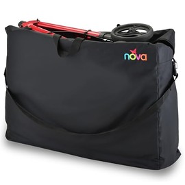 NOVA Medical Products Extra-Large Carry & Travel Bag for Rollator Walkers & Transport Chairs, Black, 1 Count