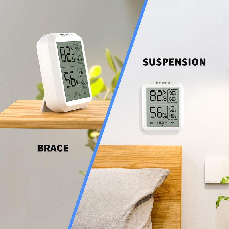Inkbird Temperature Humidity Monitor Moisture Meters Digital Hygrometer Thermometer ITH20
