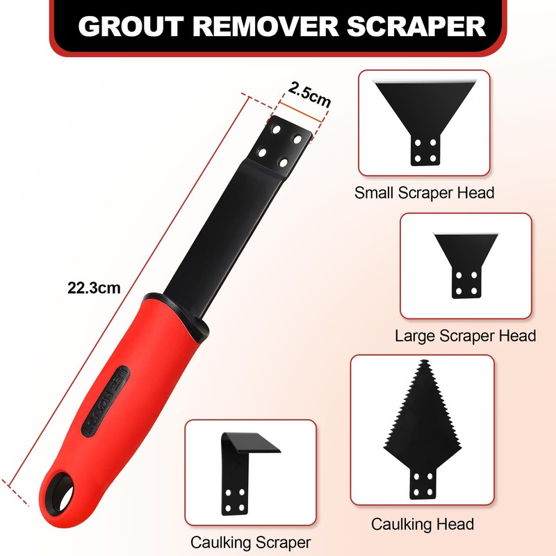 1 Caulk Remover Tool Set ​with 5-piece Blades - 8.7