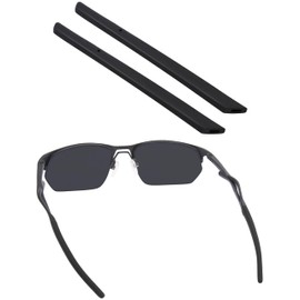 BLAZERBUCK Replacement Temple Sleeves Ear Socks for Oakley Wire Tap 2.0 OO4145/Wire Tap 2.0 RX OX5152 Eyeglass - Black