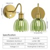 irotine 2 Pack Battery Powered Wall Sconce with Green Tulip