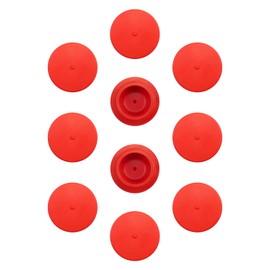EMIHO Hub Cap Plug Seal 1-1/8 in Wheel Fit for Stemco semi Truck and Trailer Hub Cap Replace 359-5990, 10 Pack Red Rubber Seals