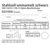 Drahtseile24 Sheathed Steel Cable for Fitness Equipment with Eyelets