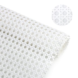 16" x 72" Plastic Cane Webbing, 6 Feet Cane Webbing Roll for Caning Project, White Cane Webbing, Rattan Webbing, Caning Material for Chairs, Cabinet, Dresser, Furniture
