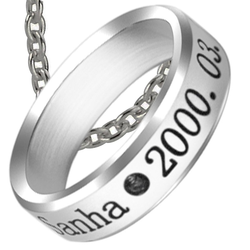 NationInFashion Yoon Sanha Astro Kpop Titanium Birthday Ring Necklace with