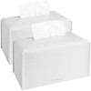 2Pcs Tissue Box Cover Holder, Rectangular with Bottom Belt -