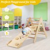 GLACER Climbing Triangle Ladder w/Ramp, Wooden Climbing Triangle w/ 2-in-1