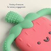 Itzy Ritzy Strawberry-Shaped Baby Teether with Handles; Silicone Teether for