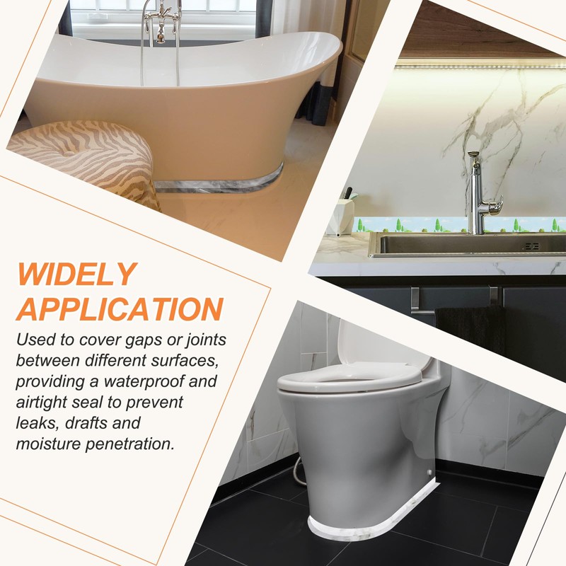 PATIKIL Caulk Tape Waterproof Self Adhesive, PVC Toilet Caulking Sealant