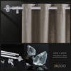 JRZOO Silver Curtain Rod for Windows 28 to 48 Inches,