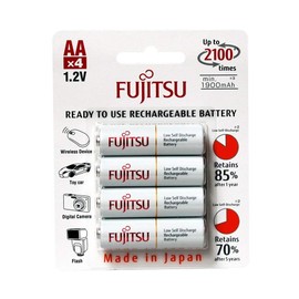 Fujitsu nickel-metal hydride rechargeable battery (blister pack) AA 1.2V 4-pack HR-3UTC (4B)