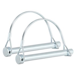 PATIKIL Trailer Kupplungsstift 2/5x3-15/16", 4 Stück Draht Sicherungsstift Sicherungswelle Rund Pto Stifte für Landanhänger Rasen Anhängerkupplungen Garten Traktor Kajak Boot (10x100mm)