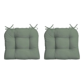 Arden Selections earthFIBER Outdoor Rocking Chair Cushion, 2 Pack, 20 x 18, Rain-Proof, Fade Resistant, Tufted Plush Cushion for Rocking and Wicker Chairs 20 x 18, Sage Green Texture