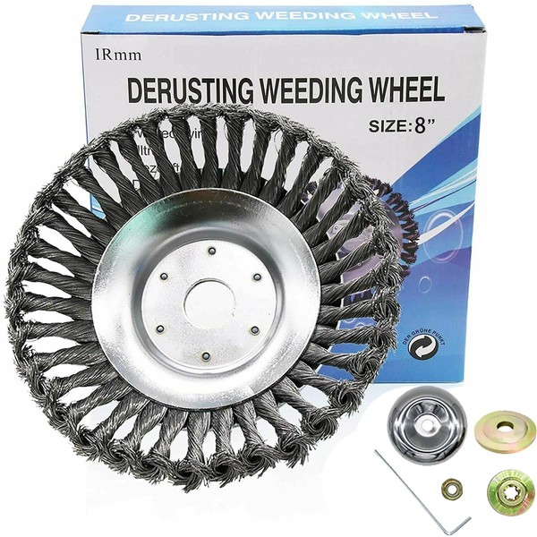 8 Inch Steel Wire Rotary Brush Cutter Trimmer Head Weed