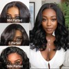 Chrypk Natural Wave Wear and Go Glueless Bob Wigs Human