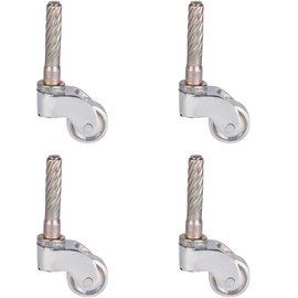 Set of 4 Solid Brass Chrome Caster Heavy Duty & Safe for All Floors Perfect Replacement for Floor Mat Oil Chrome Finish Wheels for Chairs/Tables/Furniture
