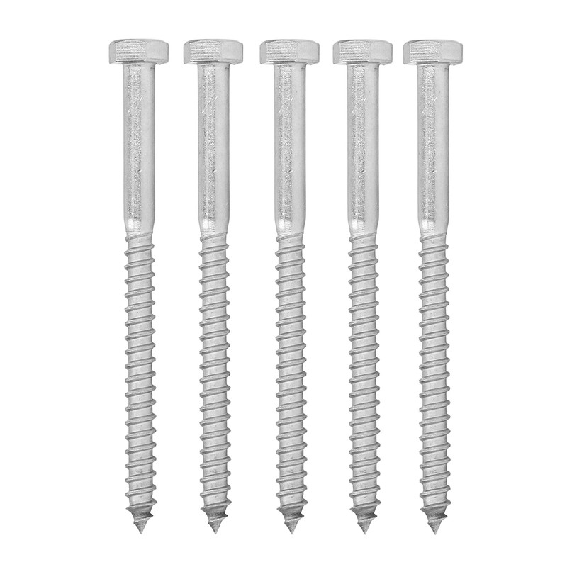 304 Stainless Steel Half Thread Bolt Wood Hex Lag Screws