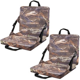 Juexica 2 Pcs Hunting Seat Cushion Stadium Seats Boat Canoe Kayak Seat Stadium Seats for Bleachers with Back Support for Indoor Outdoor Sport Events Bleacher Outing Traveling Hiking