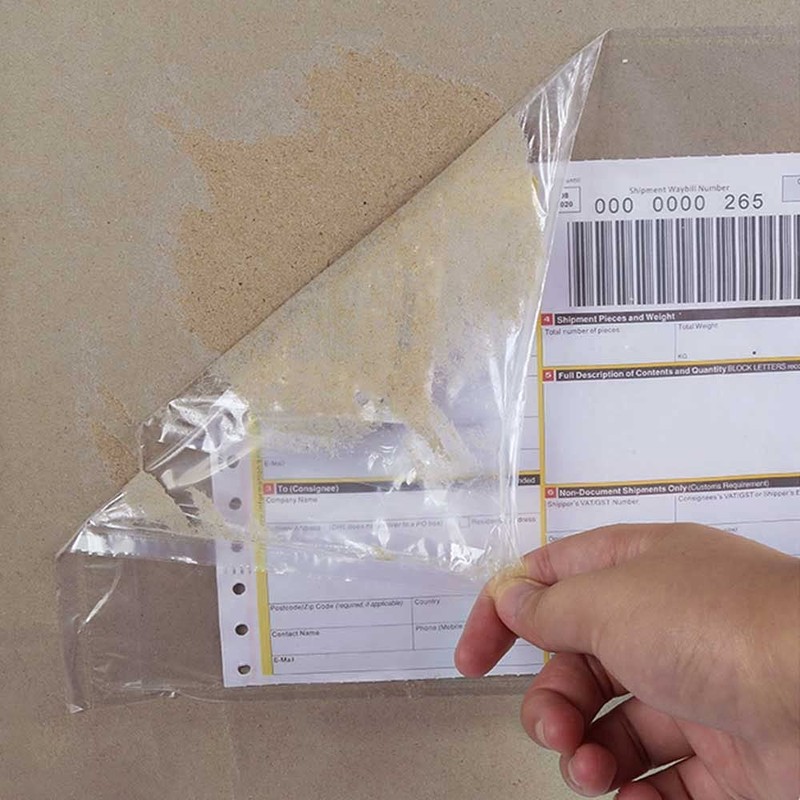7.5'' x 5.5'' Packing List Pouches, Shipping Label Envelopes Clear