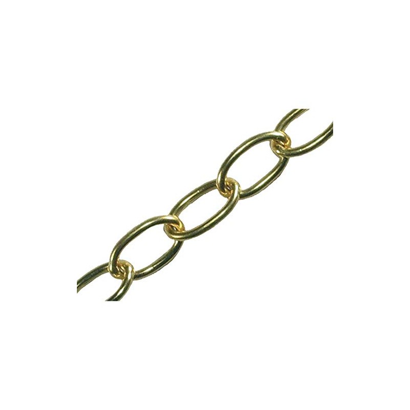 Faithfull 1.8mm 10m Polished Brass Oval Chain