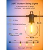 Outdoor String Lights, 25FT Patio Lights with 13 Shatterproof G40
