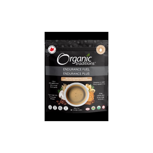 Organic Traditions Endurance Fuel Instant Mushroom Coffee - 140g