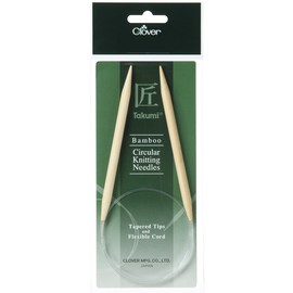 Clover Takumi Bamboo: Knitting Pins: Circular: 40cm x 8.00mm, Wood, 8mm