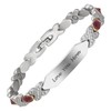 Wollet Magnetic Therapy Stainless Steel Bracelet for Women, Amethyst Lymph
