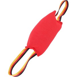 Jeanoko Juguete para Morder para Perros, Juguete Portátil Ligero para Adiestramiento de Cachorros para Uso en Exteriores, 1 Unidad de Tela a Prueba de Desgarros (Rojo)