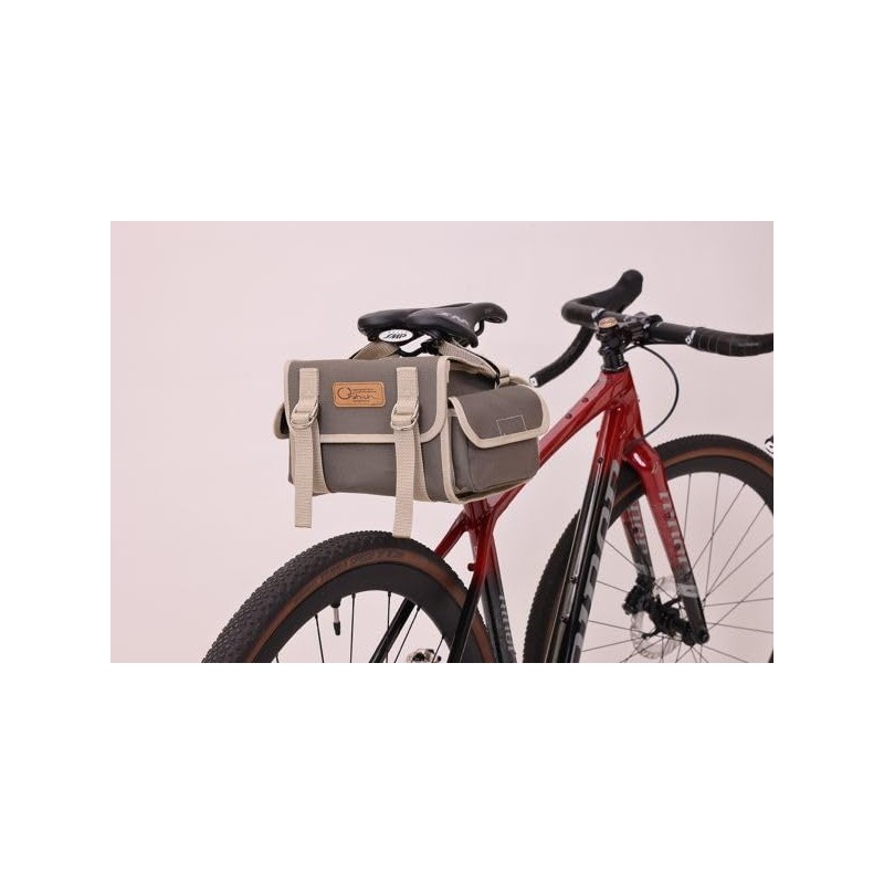 OSTRICH SP-731 Canvas Saddlebag, Middle Gray, Size: H6.3 x W8.7