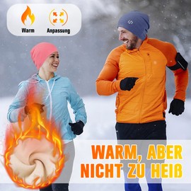 HASAGEI Sportmütze,Beanie Mütze Laufmütze Herren Damen,Feuchtigkeit, Docht und Bequem für Laufen Skifahren Radfahren Snowboarden Klettern Motorradfahren Sport im Freien (Blue)