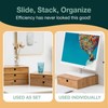 Set of 3 Bamboo Organizer Desktop Drawers - 1, 2,