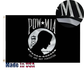 Embroidered Mia Pow Flags 3x5 Polyester Fiber Bright Color with Durable Canvas Header and 2 Non Fading Brass Grommets