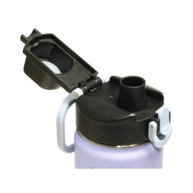 Yerbam 24oz Stainless Steel Insulated Water Bottle One-Touch Open Chug Lid & Covered Straw Lid Wide Mouth Direct Drink Paracord Strap Dishwasher Safe Leakproof Sweat-Free BPA-Free (Light Periwinkle)