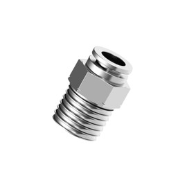 EterMutable 304 Stainless Steel 1Packs 3/8" OD Tube x 1/4" NPT Thread Straight Push to Connect Fittings,Pneumatic Male Quick Connect Air Line Hose Fittings Accessories