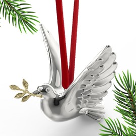 Christmas Ornament, Metal Christmas Bird Hanging Ornaments for Tree, Shiny Silver Christmas Tree Ornament Decorations, Window Hanging Decoration, Christmas Ornament Gifts(Bird)