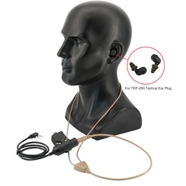 TACGZGJSM Bluetooth Connecting Cable for tep-200 Tactical Ear Plug intercom Calls,connectable to walkie-talkies,Neck Loop Accessory,Security Staff etc.