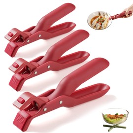 Pinzas elevadoras de placa caliente, pinzas de agarre para placa caliente, clip multifuncional antiquemaduras, soporte de placa de silicona antidesliz