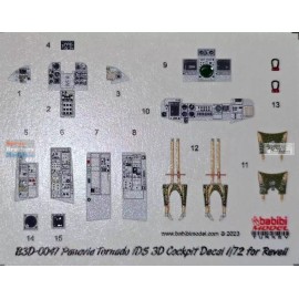 Babibi Model BBBB3D0047 1:72 Babibi Model 3D Cockpit Detail Set - Tornado IDS (REV kit)