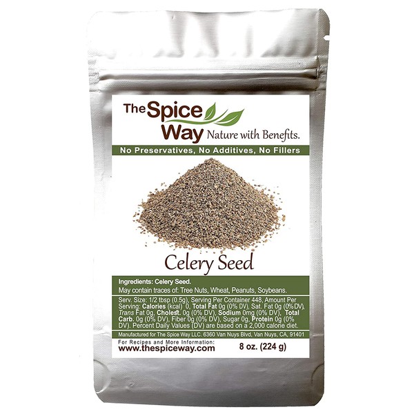 The Spice Way Celery Seed - premium whole seeds 8 oz
