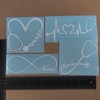 Nurse Decal Pack: Heart, Heartbeat, Infinity, Stethoscope (White, Large 5")