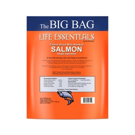 LIFE ESSENTIALS BY CAT-MAN-DOO All Natural Freeze Dried Wild Alaskan Salmon Treats for Cats & Dogs - Single Ingredient No Grain Snack with No Additives or Preservatives, 16 Ounce Big Bag