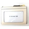 COACH Women's Mini Skinny ID Case, Crossgrain Leather - Chalk,