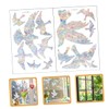 GRIRIW Unique Bird Shape Window Sticker Reflective Sunlight Bird Safety